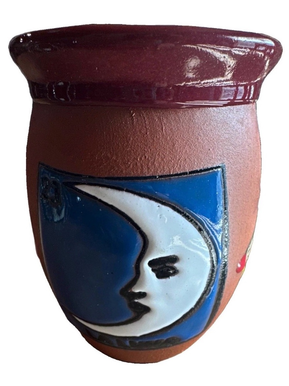 La Luna celestial studio pottery or La Luna moon-face art pottery